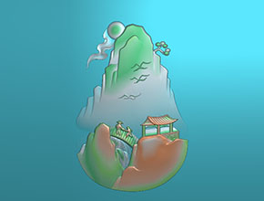 黃龍玉山水牌玉雕電腦模型圖_電腦玉石雕刻機廠