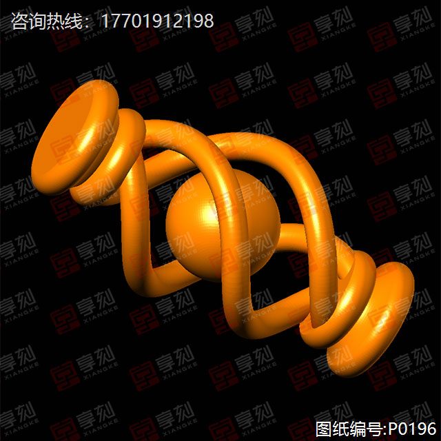 鏤空彈簧擺件模型STL圖