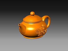 茶壺雕刻模型stl玉雕圖紙_電腦數控玉石雕刻機廠