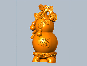 福葫蘆立體擺件精雕圖紙_電腦數控玉石雕刻機廠