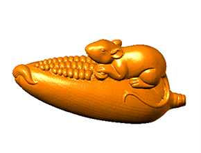 玉米老鼠玉石擺件雕刻模型圖紙_電腦數控玉石雕