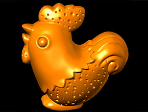 小雞吊墜玉石模型雕刻圖紙_電腦數控玉石雕刻機