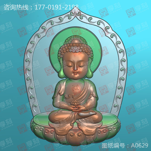 萌版八大守護神大日如來玉雕圖紙