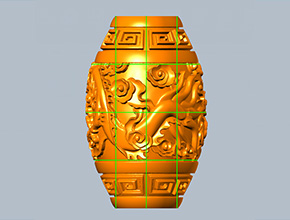 龍紋桶珠精雕電腦雕刻模型圖紙_電腦數控玉石雕