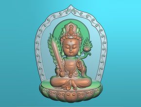 萌版八大守護神虛空藏_電腦數控玉石雕刻機廠家