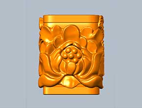 手串方花件珠子DIY圓雕模型玉雕圖紙_電腦數控玉