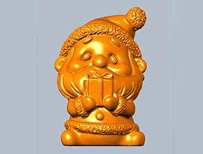 圣誕老人擺件STL模型雕刻圖_電腦數控玉石雕刻機