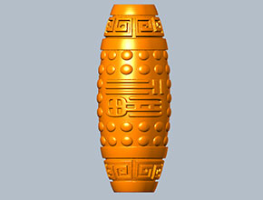 玉石桶珠雕刻模型圖案玉雕圖紙_電腦數控玉石雕