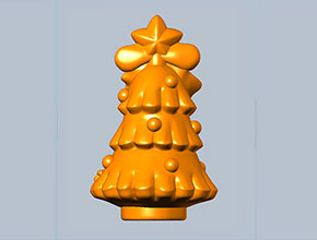 圣誕樹擺件飾品STL模型精雕圖_電腦數控玉石雕刻