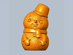 圣誕節雪人擺件STL模型精雕圖紙_電腦數控玉石雕