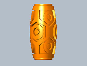 九眼天珠桶珠雕刻模型圖STL_電腦數控玉石雕刻機