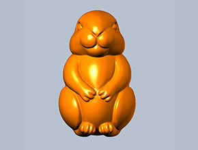 兔年生肖吊墜擺件立體模型STL精雕圖_電腦數控玉