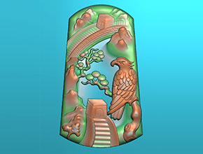 山水翡翠玉石雕刻精雕圖_電腦數控玉石雕刻機廠