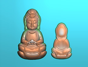 Q版觀音寶寶玉石雕刻工具圖紙_電腦數控玉石雕刻