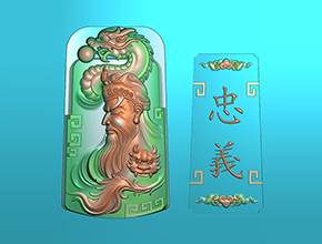 霸氣關羽浮雕玉石雕刻工具圖紙_電腦數控玉石雕