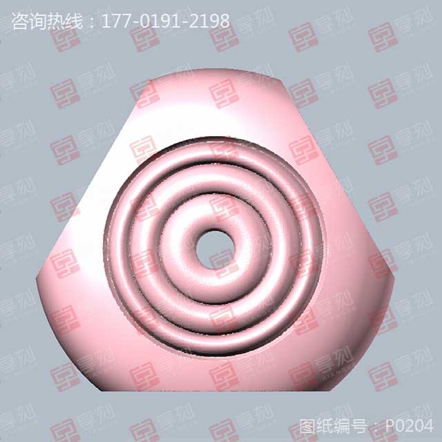 玉石三角背飾品吊墜電腦雕刻機圖紙