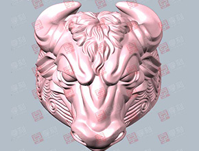 牛頭玉石金屬模型精雕圖紙玉雕圖_數控玉石雕刻