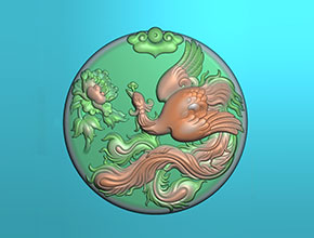 鳳凰牡丹玉石精雕圖庫_電腦數控玉石雕刻機廠家