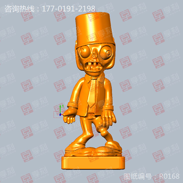 植物大戰僵尸擺件3d模型雕刻圖紙