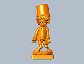 植物大戰僵尸擺件3d模型雕刻圖紙_電腦數控玉石