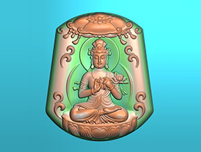 八大守護神大勢至菩薩玉石雕刻機圖_電腦數控玉