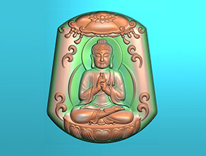 八大守護神阿彌陀佛玉石精雕機圖紙_電腦數控玉