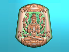 八大守護神阿彌陀佛玉石精雕機圖紙_電腦數控玉