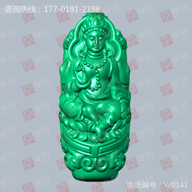 珠子雕刻機度母珠子桶珠精雕圖紙