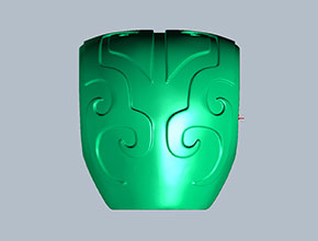 仿古三通珠子雕刻模型精雕圖_電腦數控玉雕雕刻