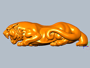 老虎手把件玉雕雕刻模型圖紙_電腦數控玉雕雕刻