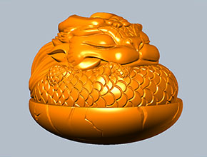 龍蛋茶寵擺件玉雕雕刻模型圖紙_電腦數控玉雕雕