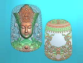 正裝觀音玉雕圖紙_玉石雕刻工具機械素材_玉石自