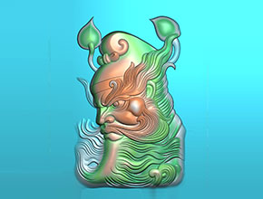 鐘馗人物浮雕精雕圖_玉石自動雕刻工具_享刻數控