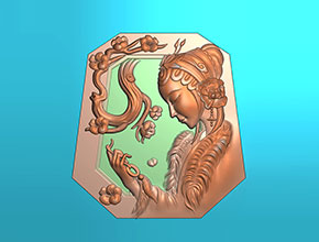 仕女人物玉雕機電腦精雕模型圖_享刻數控雕刻機