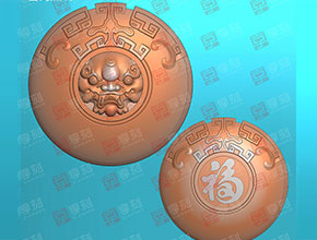 仿古獸紋玉佩玉雕電腦精雕圖_享刻數控雕刻機廠