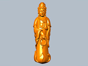 立體觀音菩薩雕像模型3d玉雕圖紙_享刻數控雕刻
