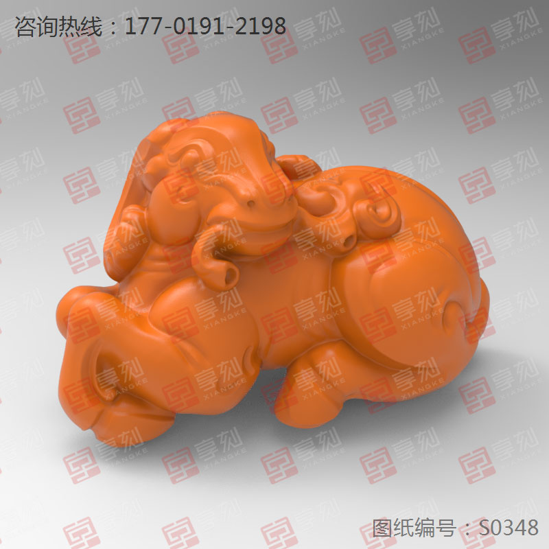 山羊擺件茶寵立體玉雕機玉雕圖