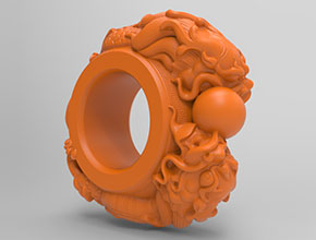 盤龍扳指玉雕機玉石雕刻電腦圖紙_享刻數控雕刻