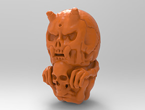 綠松石飾品-骷髏惡靈玉雕機模型圖紙_享刻數控雕