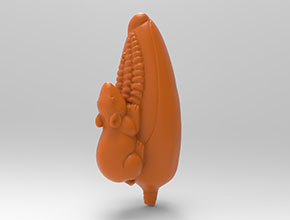 黃龍玉老鼠玉米擺件玉雕機玉雕精雕圖_享刻數控