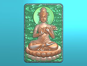 大勢至菩薩玉石雕刻機電腦雕刻圖紙_享刻數控雕