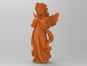 立體小天使擺件雕塑模型玉石雕刻機圖_享刻數控