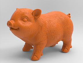 小豬玉雕擺件雕刻機玉石電腦模型圖_享刻數控雕