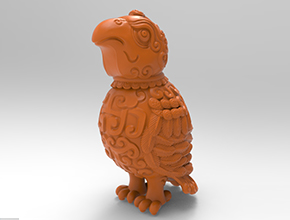 鳥尊玉雕銅雕擺件雕刻機電腦模型圖_享刻數控雕