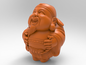 財神玉雕擺件雕刻機玉石電腦模型圖_享刻數控雕