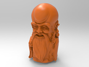 壽星公玉雕擺件雕刻機玉石電腦模型圖_享刻數控