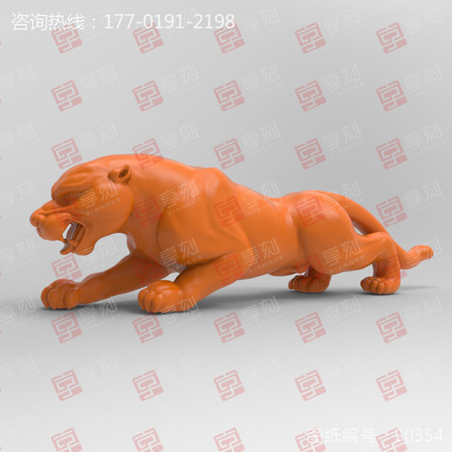 豹子擺件玉石雕刻機電腦雕刻圖紙