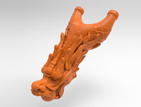 龍頭彈弓木雕電腦雕刻圖紙_享刻數控雕刻機廠家