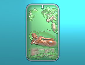 山水佛牌玉石電腦雕刻機精雕圖_享刻數控雕刻機