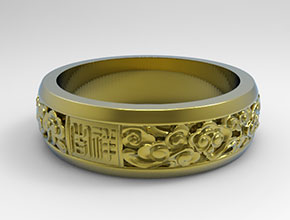 祥云吉祥手鐲戒子電腦雕刻機模型圖紙_享刻數控